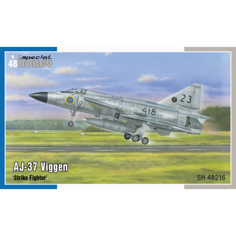 AJ-37 Viggen Strike Fighter - 1/48 - SPECIAL HOBBY 100-SH48216