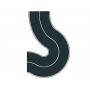 Route courbe souple gris asphalte 40 mm - N 1/160 - NOCH 34201