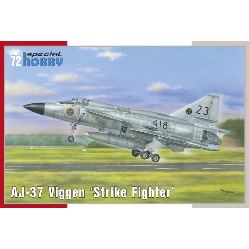 AJ-37 Viggen Strike Fighter - 1/72 - SPECIAL HOBBY 100-SH72378