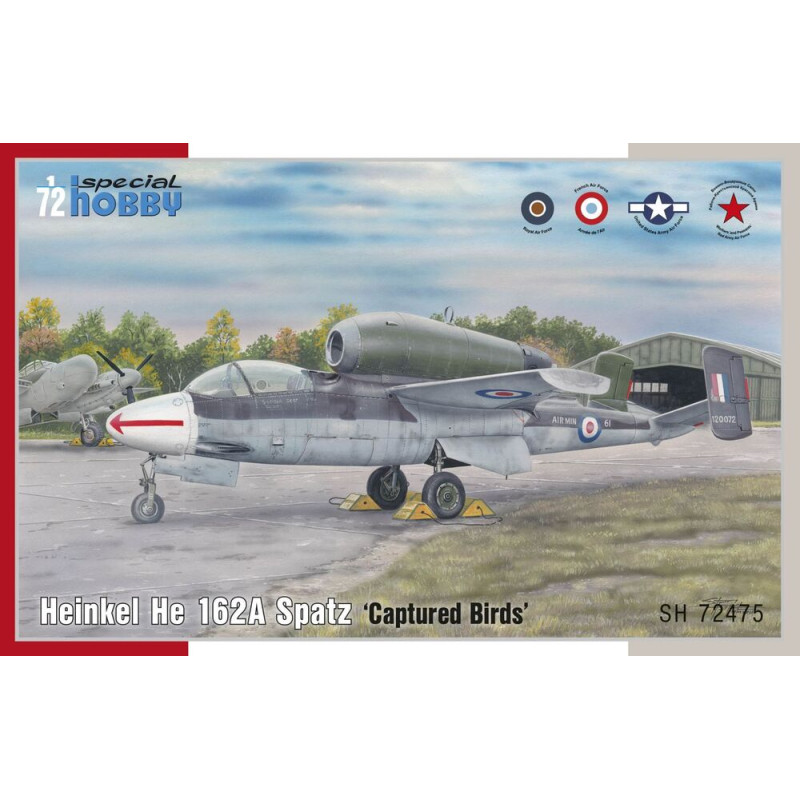 Heinkel He 162A Spatz 'Captured Birds' - 1/72 - SPECIAL HOBBY 100-SH72475