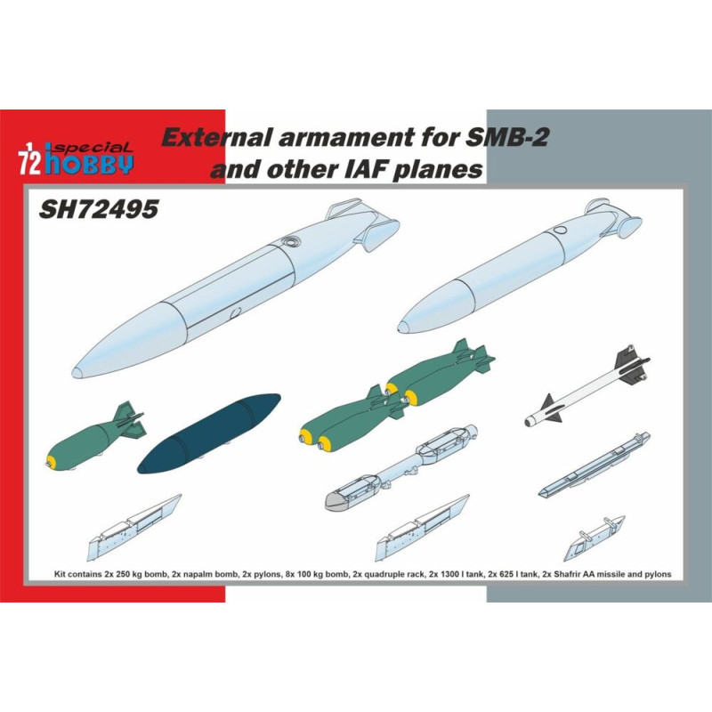 Armement extérieur SMB-2 et autres avions IAF - 1/72 - SPECIAL HOBBY 100-SH72495