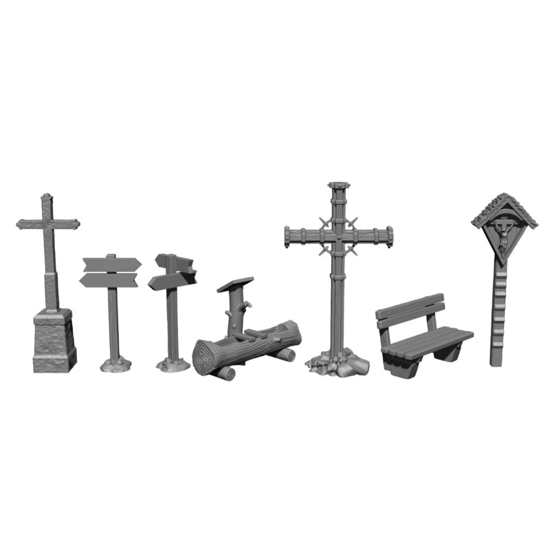 Accessoires de montagne à peindre - HO 1/87 - NOCH 16422