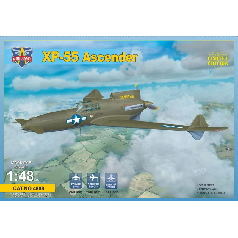 Curtiss-Wright XP-55 Ascender - 1/48 - MODELSVIT 4808