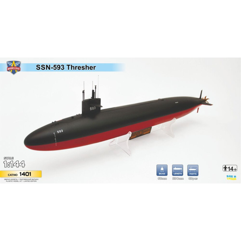 Sous-marin USS Thresher (SSN-593) - 1/144 - MODELSVIT 1401