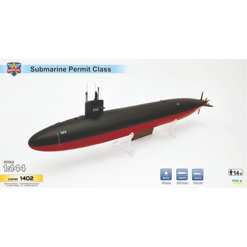 Sous-marin USS Permit (SSN-594) - 1/144 - MODELSVIT 1402