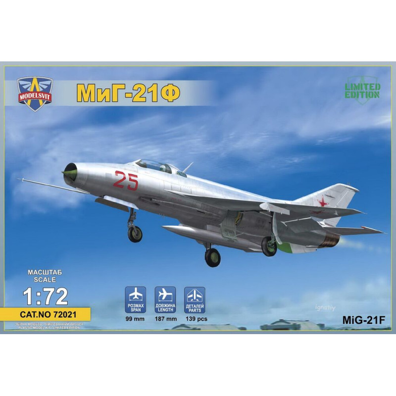 Chasseur supersonique MiG-21F (Izdeliye 72) - 1/72 - MODELSVIT 72021