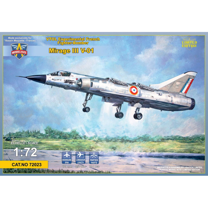 Mirage III V-01 VTOL français - 1/72 - MODELSVIT 72023