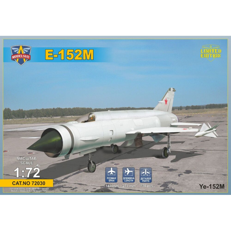 Ye-152M, prototype d'intercepteur lourd - 1/72 - MODELSVIT 72030
