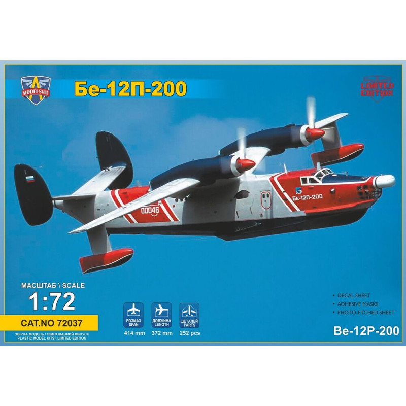 Hydravion de lutte contre les incendies Be-12P-200 - 1/72 - MODELSVIT 72037