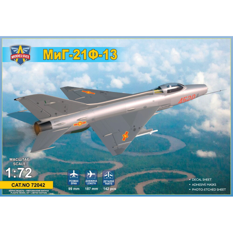MiG-21F-13 chasseur à réaction supersonique - 1/72 - MODELSVIT 72042