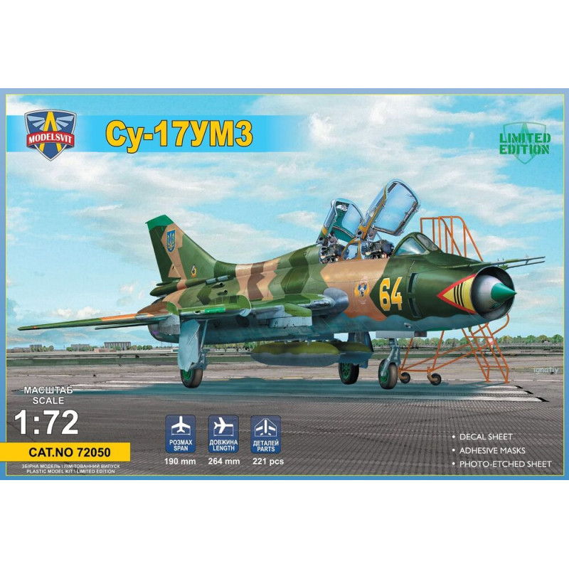Su-17UM3, avion d'entraînement biplace avancé - 1/72 - MODELSVIT 72050