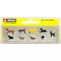 8 chiens, 1 chat et 1 balle - Echelle HO 1/87 - NOCH 15719