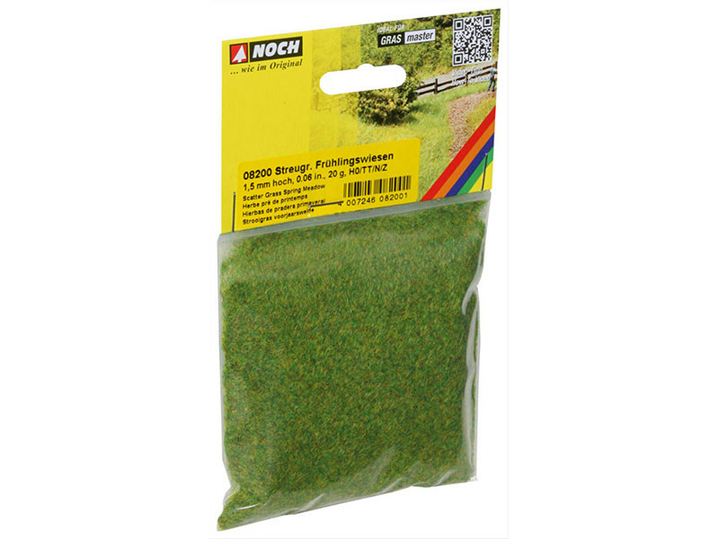 Flocage fibre vert printemps 1,5 mm 20g - toutes échelles - NOCH 08200