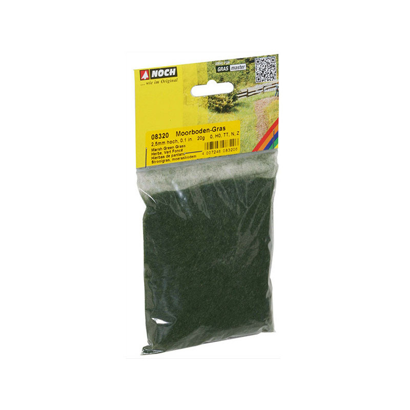 Flocage fibre herbe marécage 2,5 mm 20g - toutes échelles - NOCH 08320