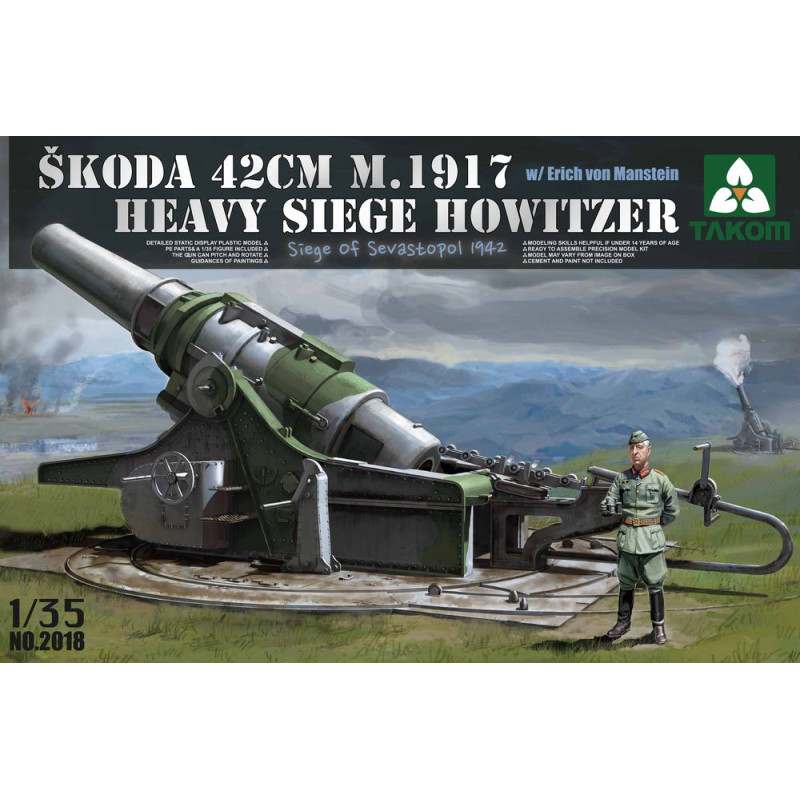 Obusier Skoda 42cm M.1917 + figurine Manstein - Sébastopol - 1/35 - TAKOM 2018