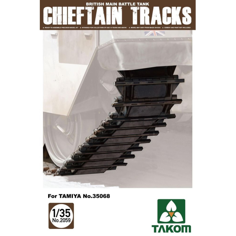 Chenilles pour char Chieftain britannique, pour Tamiya - 1/35 - TAKOM 2059