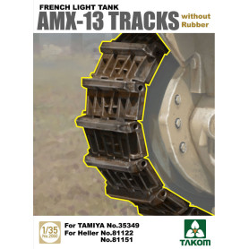 Chenilles sans caoutchouc pour char léger français AMX-13 - 1/35 - TAKOM 2060