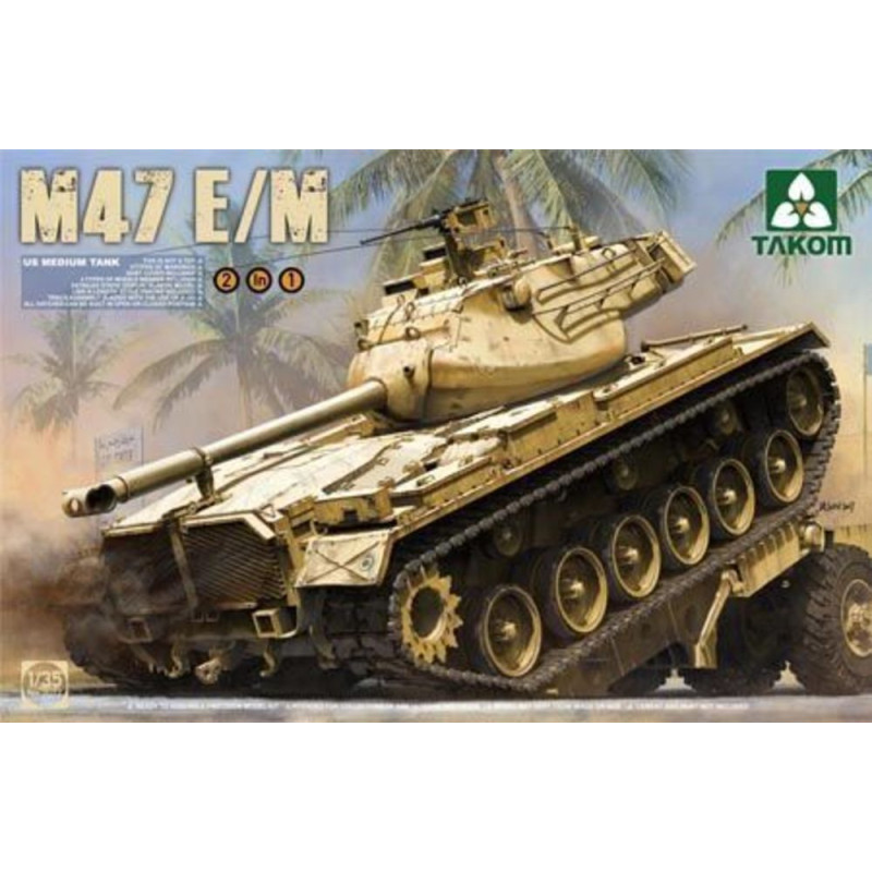 Char moyen américain M47 E/M 2 en 1 - 1/35 - TAKOM 2072
