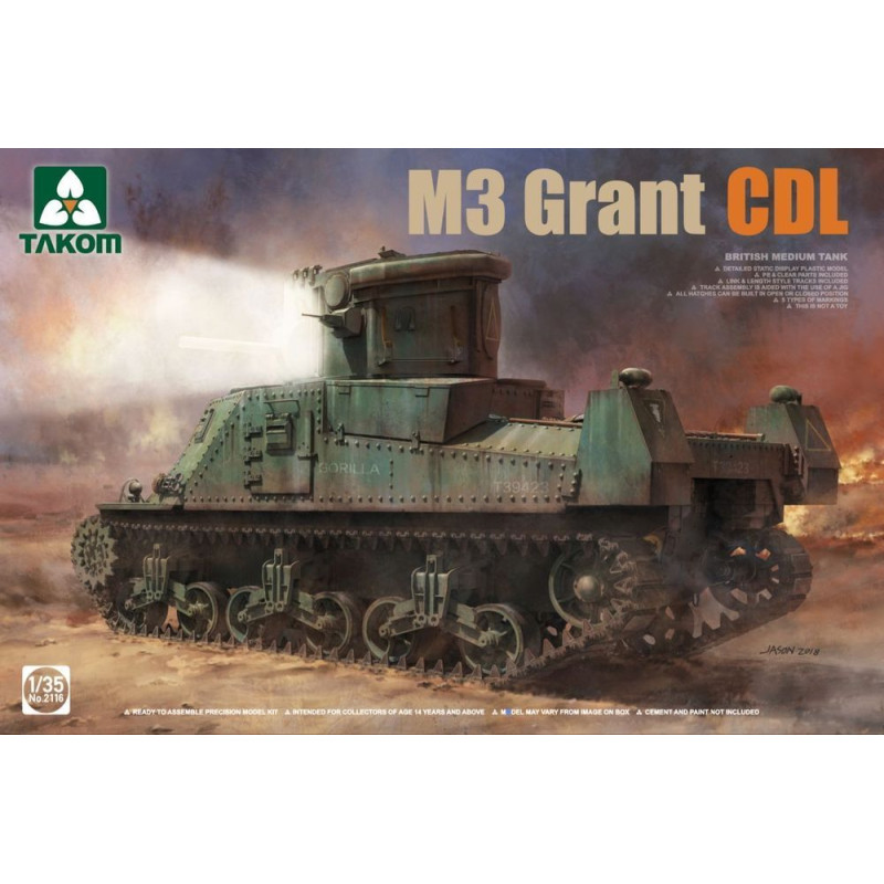 Char moyen britannique M3 Grant CDL - 1/35 - TAKOM 2116