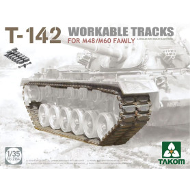 Chenilles fonctionnelles T-142 pour la famille M48/M60 - 1/35 - TAKOM 2164