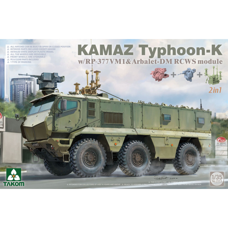 Kamaz Typhoon-K RCWS RP-377VM1 et Arbalet-DM 2 en 1 - 1/35 - TAKOM 2173