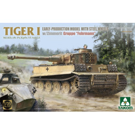 TIGER I Sd.Kfz.181 Pz.Kpfw.VI Ausf.E 1re prod., Zimmerit - 1/35 - TAKOM 2202