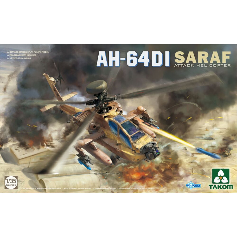 AH-64DI Saraf, hélicoptère d'attaque - 1/35 - TAKOM 2605