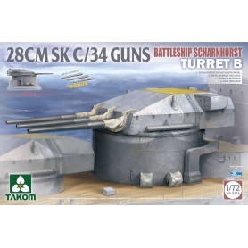 Tourelle B, canons de 28cm SK C/34 du Cuirassé Scharnhorst - 1/72 - TAKOM 5016