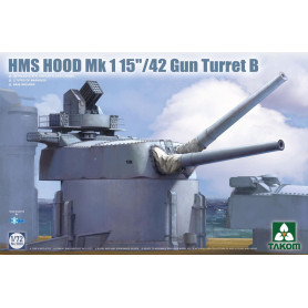 HMS Hood Mk 1 15"/42 Tourelle de canon B - 1/72 - TAKOM 5020