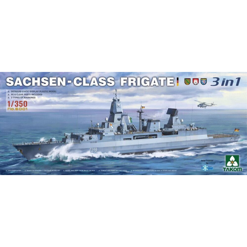 Frégate classe Sachsen 3 en 1 - 1/350 - TAKOM 6001