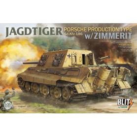 Jagdtiger Porsche, type production, Sd.Kfz.186, Zimmerit - 1/35 - TAKOM 8012