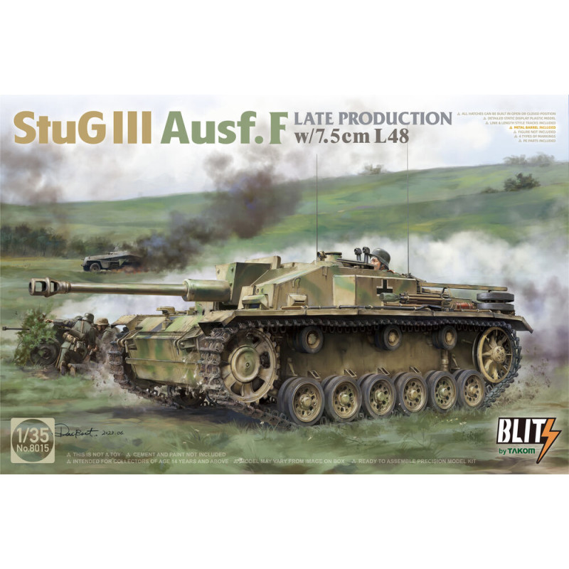 StuG III Ausf. F avec canon 7,5 cm L48 Production tardive - 1/35 - TAKOM 8015