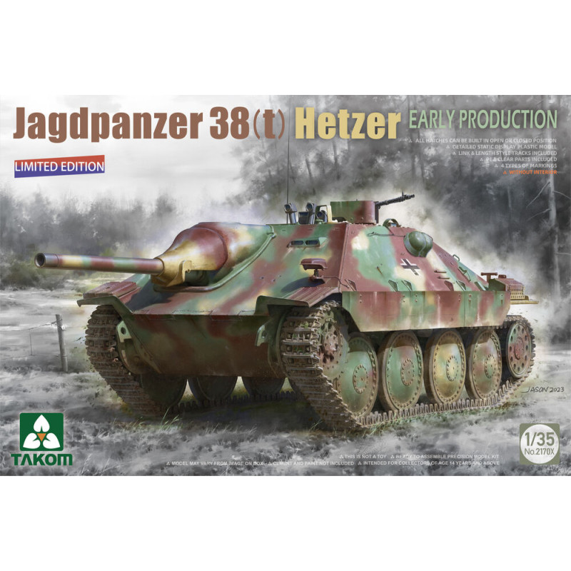 Jagdpanzer 38(t) Hetzer Première production (Éd. limitée) - 1/35 - TAKOM 2170X