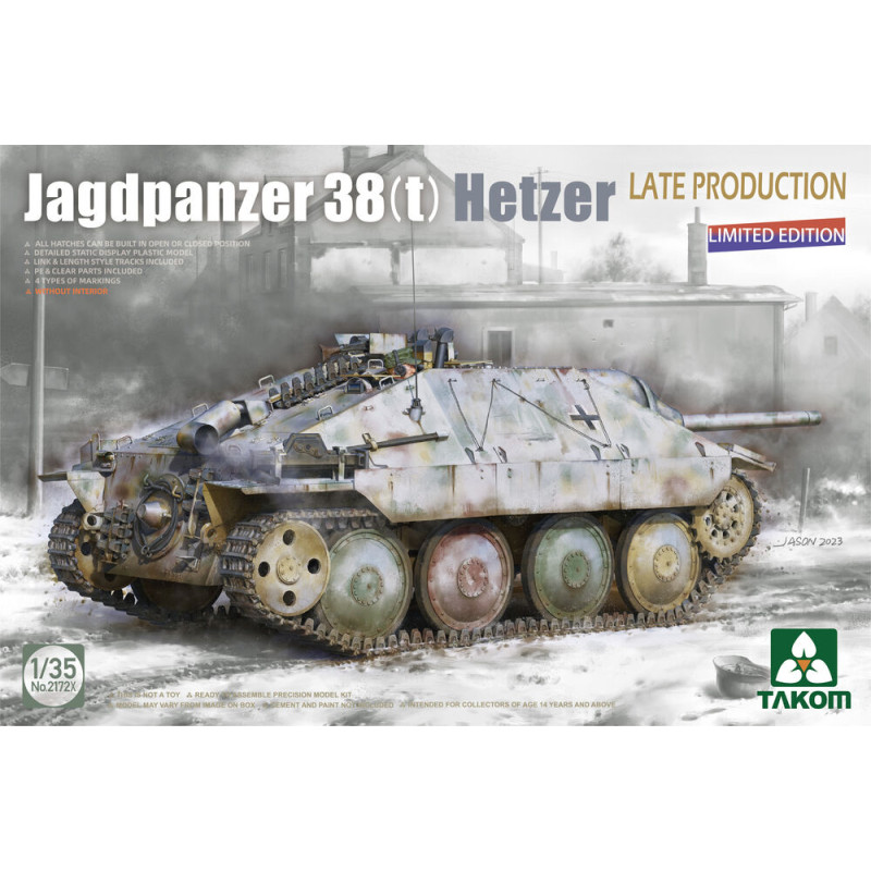 Jagdpanzer 38(t) Hetzer Production tardive (Éd. Limitée) - 1/35 - TAKOM 2172X