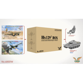 Coffret Hs 129 B-2+B-3+Panther A+fig. 3D x2 (édition lim.) - 1/48 - TAKOM 48001W