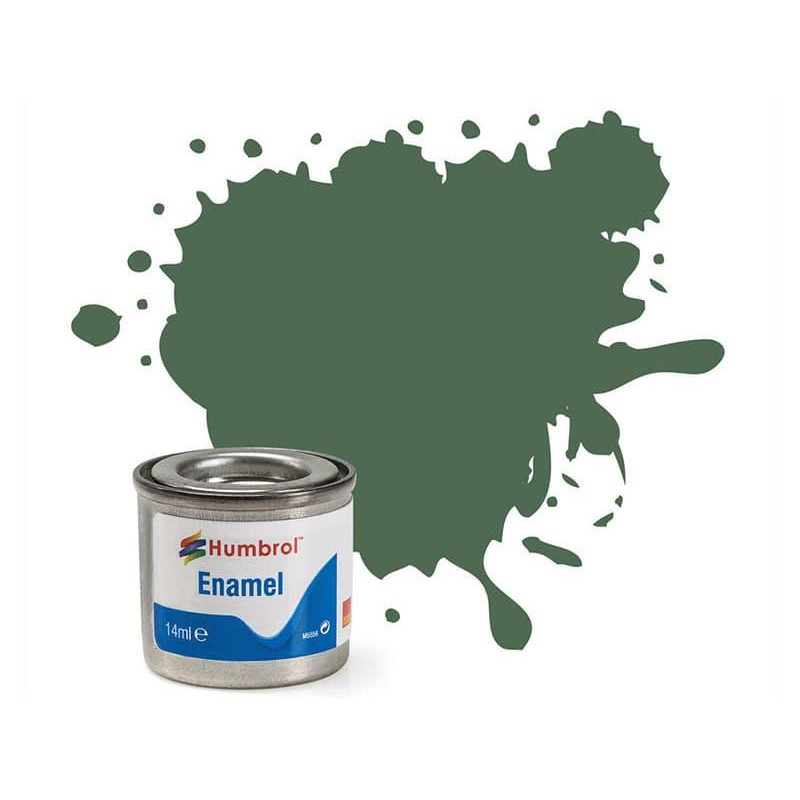 Humbrol 76 - Matt uniform green (vert uniforme mat) - peinture enamel 14ml AA0847