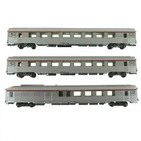 3 voitures Mistral 69 TEE A8u, A8tu , A4Dtux groupe générateur ép. IV - SNCF - HO 1/87 - JOUEF HJ4122