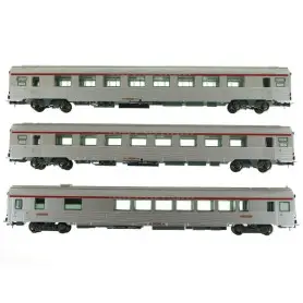 3 voitures Mistral 69 TEE A8u, A8tu, Vru ép. IV - SNCF - HO 1/87 - JOUEF HJ4123