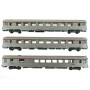 3 voitures Mistral 69 TEE A8u, A8tu, Vru ép. IV - SNCF - HO 1/87 - JOUEF HJ4123