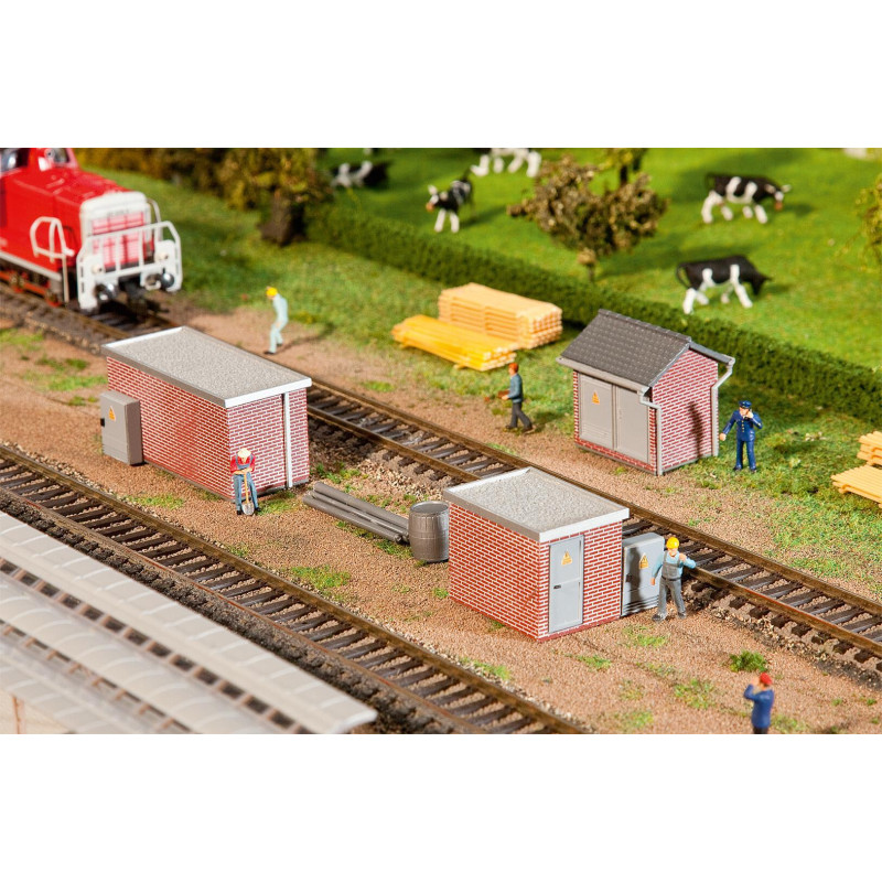 3x stations transformateur électrique - HO 1/87 - FALLER 120239