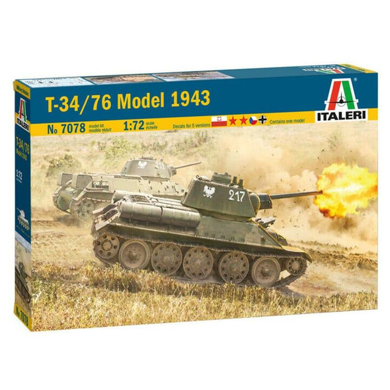 T-34/76 Modèle 1943 - WWII - 1/72 - ITALERI 7078