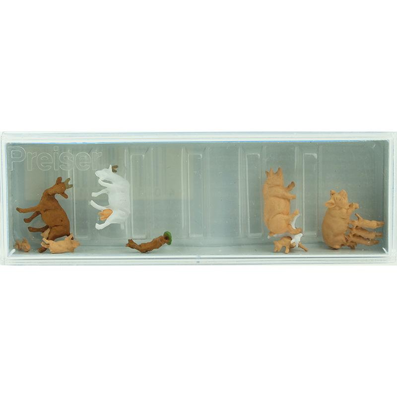 Chèvres et porcs échelle HO 1/87 - PREISER 14162