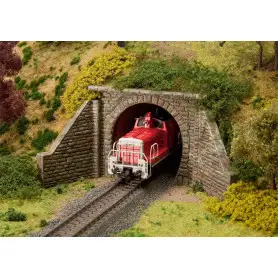 Portail de tunnel pour voie unique - HO 1/87 - FALLER 120558