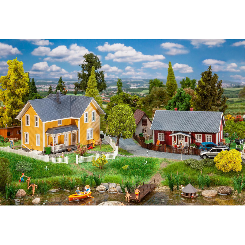 2x Maisons suédoises - HO 1/87 - FALLER 130604