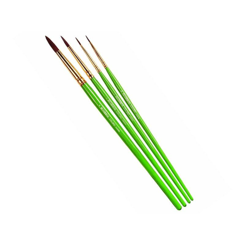 Set de 4 pinceaux synthétiques 00, 1, 4, 8 - HUMBROL AG4050
