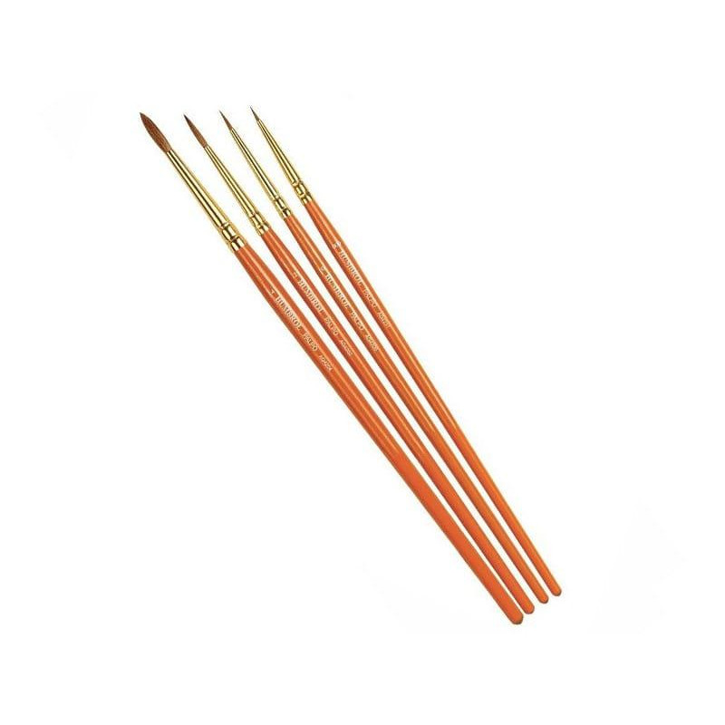 Set de 4 pinceaux poils de martre 000, 0, 2, 4 - HUMBROL AG4250
