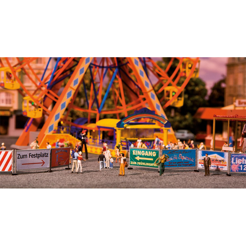 Clôtures et panneaux de barrage pour fête foraine - HO 1/87 - FALLER 140358