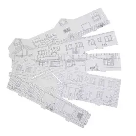 Maison BASIC à peindre - Set variantes n°1 (5 pièces) - HO 1/87 - FALLER 150300