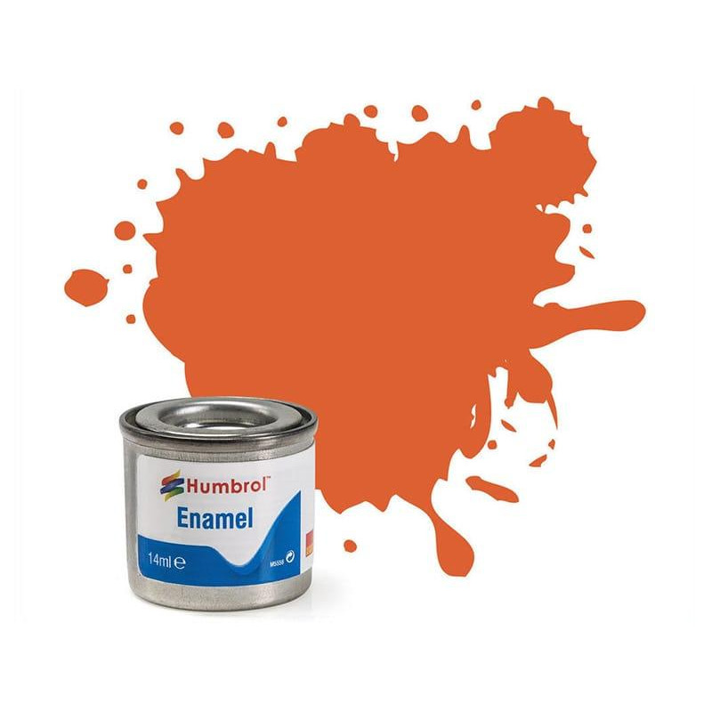 Humbrol 82 - Matt mid orange lining (orange moyen mat) - peinture enamel 14ml AA0905