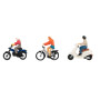 Dans la rue, Mobylette, scooter et vélo - HO 1/87 - FALLER 151801